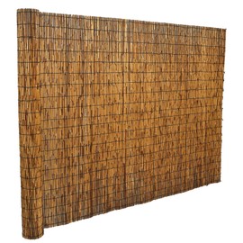 CSBWDLT Natural Reed Fencing, Eco-Friendly Reed Fence, 5 feet High x 16.44 feet Long, Reed Screen for Backyard Patio Garden and More,Brown