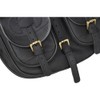 Tough 1 Oiled Leather Saddle Bag Black