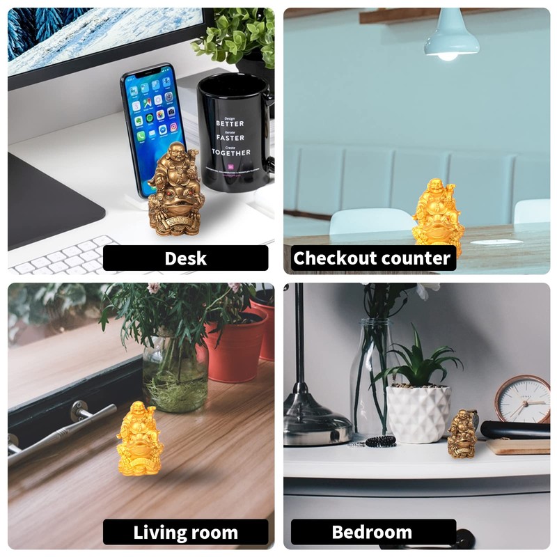 YODOOLTLY Feng Shui Laughing Buddha, Wealth Laughing Buddha Sit on