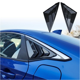 Axinda Rear Side Window Louvers for Honda Civic Sedan 11th Gen 2022 2023 2024 2025, Exterior Accessories, Air Vent Scoop Shades Covers Blinds Racing Style, 2PCS (Glossy Carbon Fiber Pattern)
