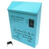 WAIWAIGOODS Multi-Purpose Mail Box with Keyed Postcard Style Postbox Antique