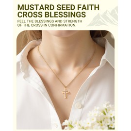 Eryuor Confirmation Gifts for Teen Girls Teenage Catholic Confirmation Sponsor Decorations Gift Ideas Necklace for Women