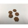 Self-Adhesive Hexagon Foam Cabinet Bumper Pads - Brown 210