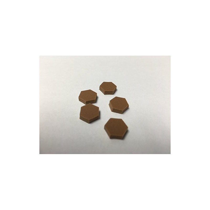 Self-Adhesive Hexagon Foam Cabinet Bumper Pads - Brown 210
