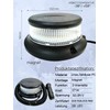 Orange White 18 LED Rotating Light 3 Flash Patterns 12