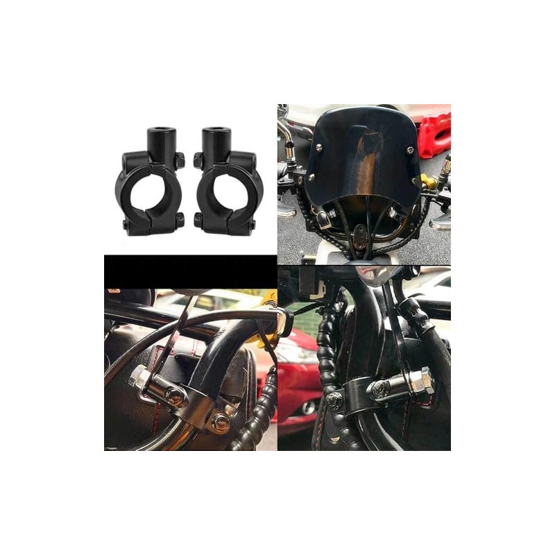 Motorcycle Headlight Windshield Windscreen for 5-7 Inch Round Motorcycles Wind