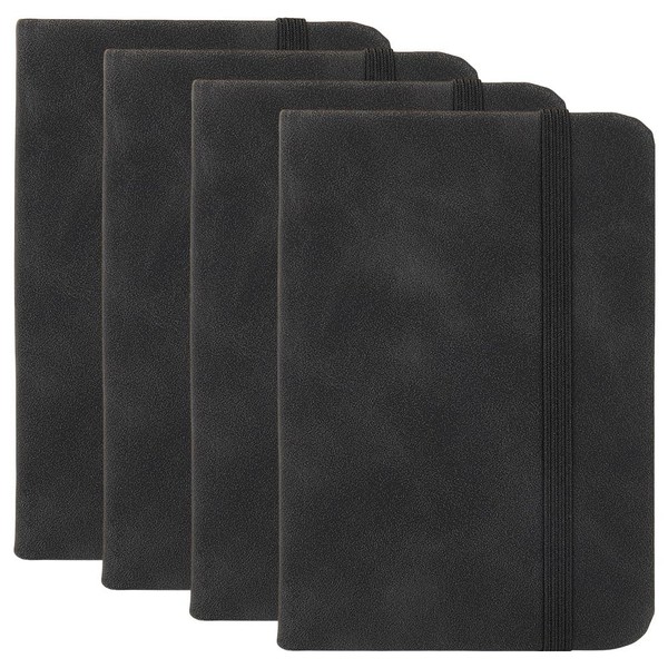 craspire 4Pcs Hardcover Wildleder Tasche Notebook 4,33 x 3 Zoll