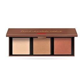 Pupa Milano Zero Calorie Chocolate Face Highlighter Palette - Pigmented, Blendable Formula - Filled With Mattes, Satins, And Metallics - Helps Create Any Eye Look - 002 Caramel Chocolate - 0.315 OZ