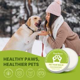 PawSono Dog Paw Balm for Dogs & Cats, All Natural Ingredients Lick-Safe Paw Pad Balm, Moisturizer & Soother for Dry Cracked Paws & Noses|Dog Paw Protection from Snow, Horse Hoof Care, 1 Pack | 2.1 oz