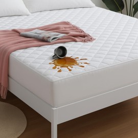 Waterproof Mattress Protector California King Size Mattress Cover - Fitted with Stretchable 18 inches Deep Pockets - Soft Breathable, Noiseless, Washable Bed Cover