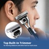 Men's Razor 6-Blade + TOP Trimmer, 1 Handle + 2