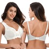 Curve Muse Women's Minimizer Unlined Underwire Bra with Lace Embroidery-2