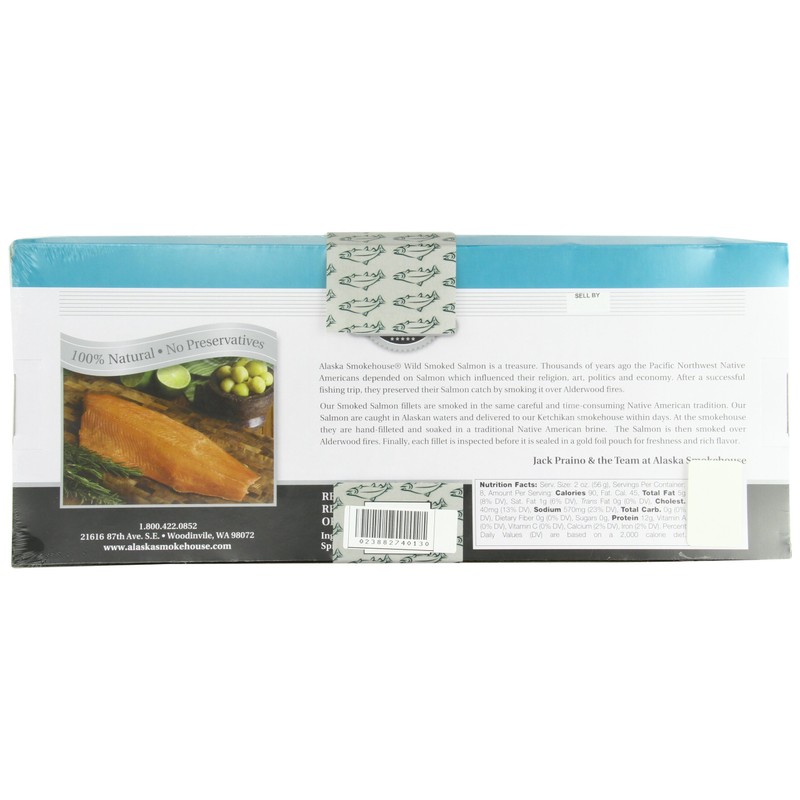 Alaska Smokehouse Smoked Salmon, 32 Ounce