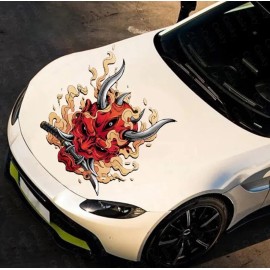 Cool Car Decals Japanese Samurai flower sticker hood car decal graphic; Custom Samurai Car Decal