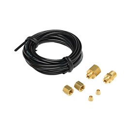 GlowShift Replacement 18ft Black Nylon Mechanical Boost Gauge Hose Kit with 1/8-27 NPT Compression Fittings