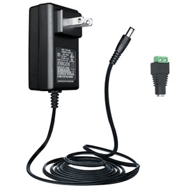 UL Listed 24V 1A 6ft AC Adapter with DC Barrel, 100-240V AC to DC 24Volts 1A 24W Converter Transformer Switching Power Supply Adapter with 5.5mmx2.1mm DC Plug for LED Strip Light CCTV Camera DC Pump