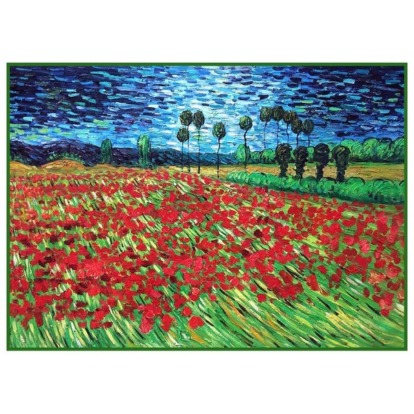 Orenco Originals Field Poppy Flowers Vincent Van Gogh Counted Cross