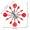 CIGERA 14" Kitchen Cutlery Wall Clock with Forks and Spoons