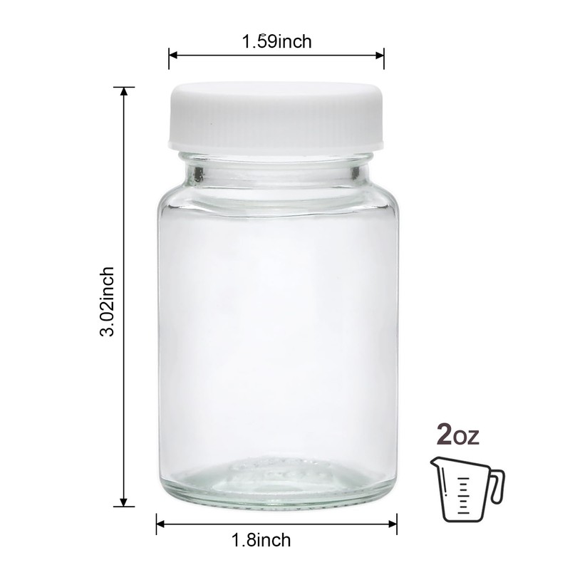 Woaiwo-q Juice Shot Bottles Set,2 Oz Wide Mouth Jars for