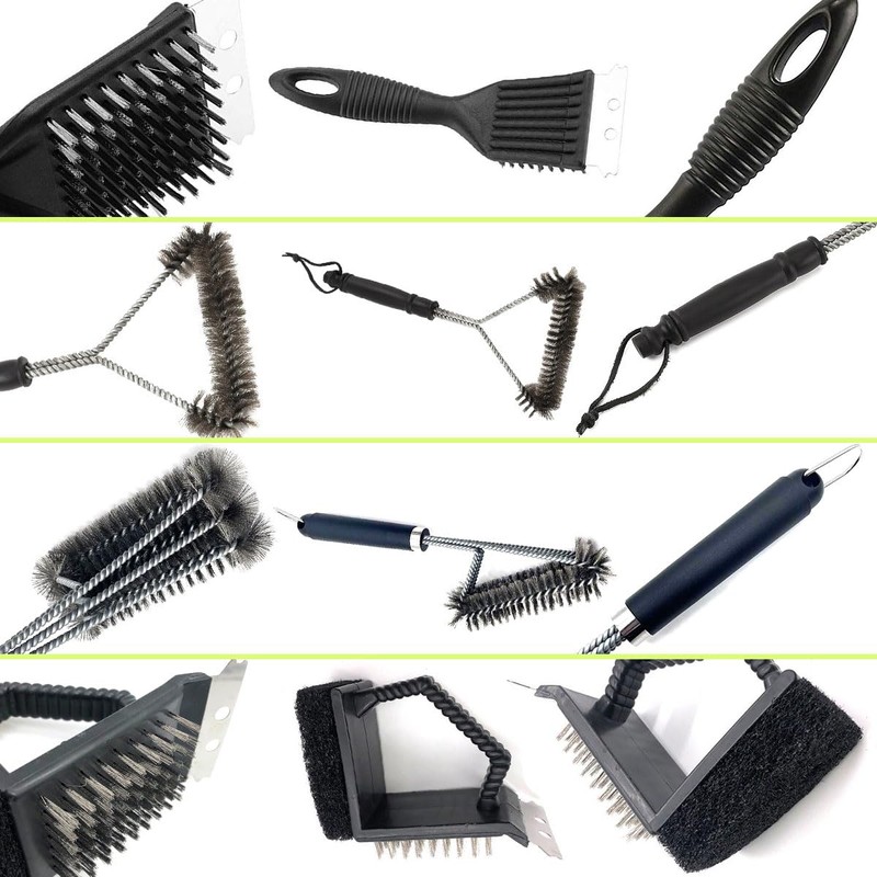 SALUDABLE BBQ Brush Grill Brush for BBQ Netting Griddle Camping
