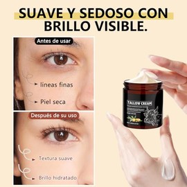 120g Beef Tallow for Skin, Beef Tallow Organic for Skincare, Beef Tallow Cream Organic, crema de sebo de bovino, Facial Tallow Honey Balm, Hidratante 