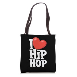 Heart Hiphop Funny Man Woman I Love Hip Hop Tote Bag