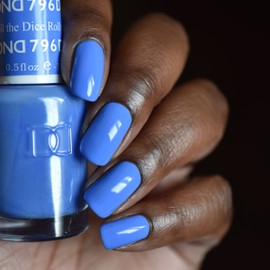 DND Gel Polish Set, Blue Collection, UV/LED Gel Polish and Air Dry Nail Lacquer, Matching Chip-Free Polish Duo, 796 Roll the Dice, 0.5 Fl Oz