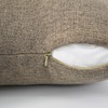 Brown Linen Textured Throw Pillow Covers Square Soft Solid Color