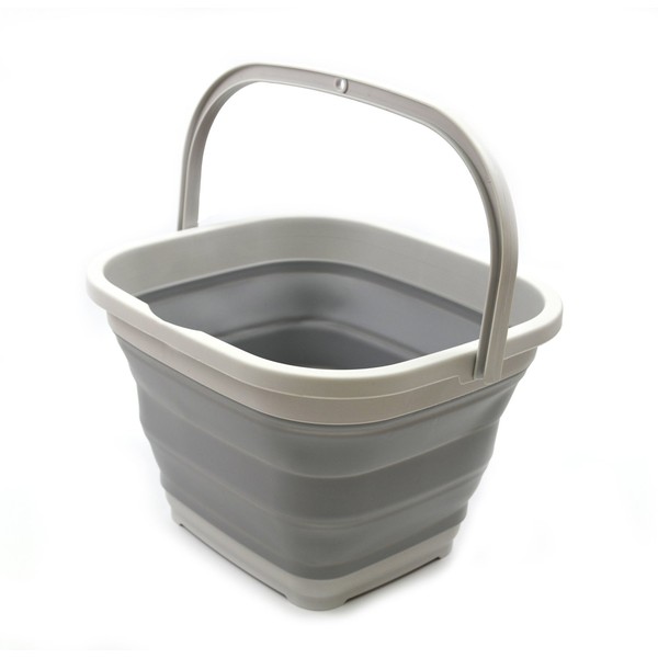 SAMMART 11L (2.9 gallons) Collapsible Plastic Rectangular Bucket - Foldable
