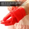 JTMKYO 2 Pieces Extra Long Kitchen Cleaning Rubber Gloves, Waterproof