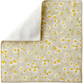 Iris Plaza Hand Towel, Single Item, Floral Pattern (Beige), 9.8 x 9.8 inches (25 x 25 cm), Brand Certified Product, Traditional Towel with History in Ehime High Absorbency, 100% Cotton, Made in Japan,