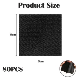 Syylqyr 80 PCS Rug Gripper for Carpet, Non Slip Matting for Wooden Floors, Stop Rug Moving on Carpet, for Carpeted Floor Stair Sofa Cushion Car Boot LinersBlack