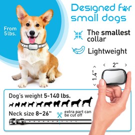 Extra Small Size Dog Shock Collar for Training Small Dogs 5-15lbs with Remote - Waterproof and 1000 Ft Range