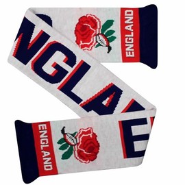 GIFTS 4 ALL England Rugby Souvenir Scarf, English Rugby Fans Match Day Scarf, England Red Roses Rugby Scarves