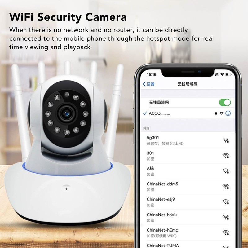 Security Home Camera 1080P HD WiFi Night Vision 2 Way