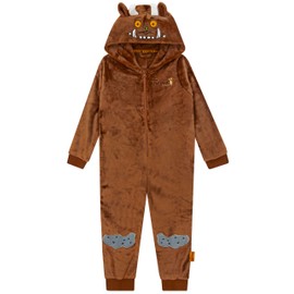 Gruffalo Gruffalo Onesie | Hooded Boys Onesie With 3D Ears | Boys All In One Pyjamas | Kids Onesies With Hood | Brown 3-4 Years