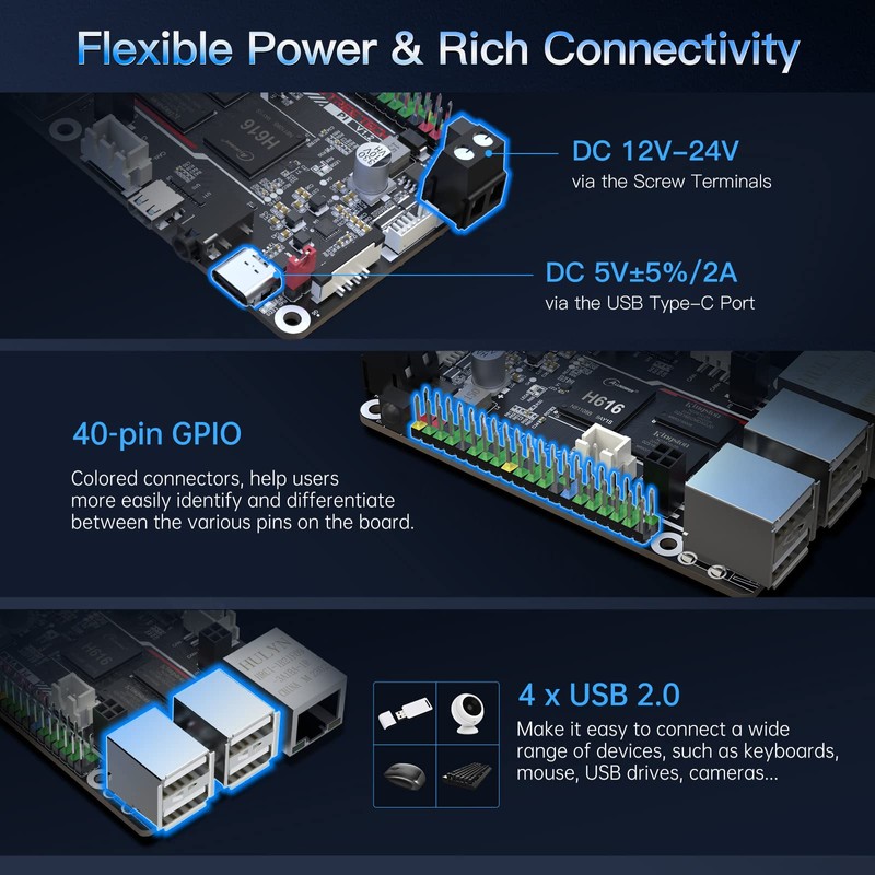 BIGTREETECH Pi V1.2 Control Board 64bit Quad Core 1GB DDR3L