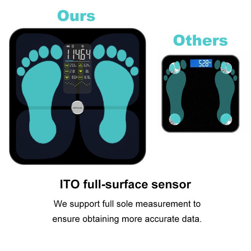 Wellue Lepulse Body Smart Scale w/ BMI Water Fat Muscle