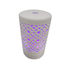 EcoGecko Ceramic Essential Oil Aroma Air Freshener Diffuser, Ultrasonic Diffusing Cool Mist Humidifier with Timers for Office Home Bedroom Baby Room Study Yoga Spa, with Timer and 7 Color Light