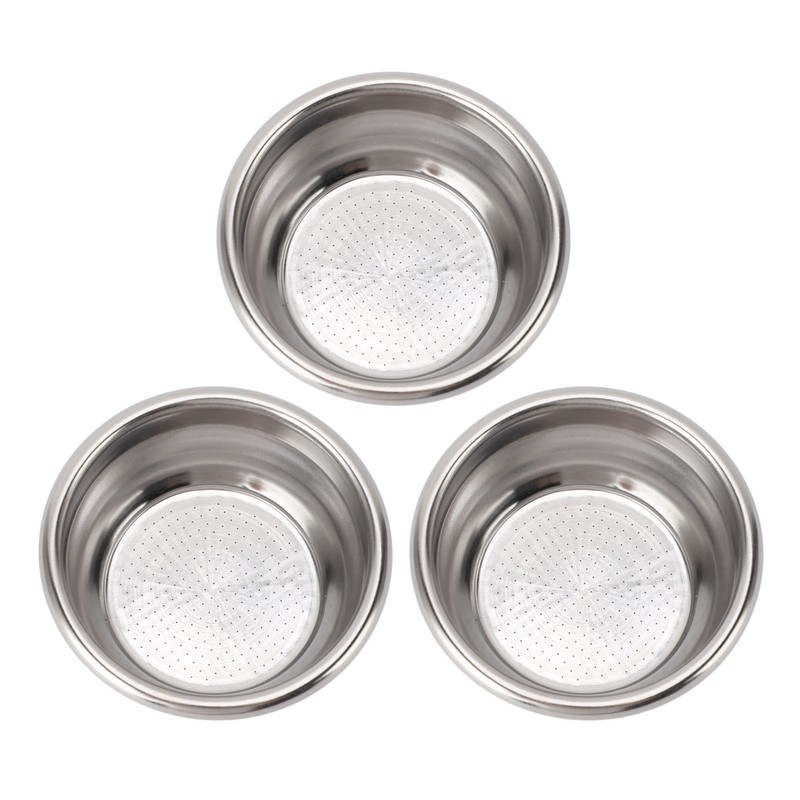 3pcs 54mm Coffee Filter Basket Stainless Steel Portafilter Basket Cup