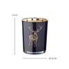 EDZARD Tea Light Holder Fancy Stag Design Black Outside Gold