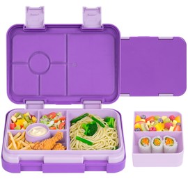 MSSWFSG Bento Box for Kids & Toddlers, Leak-Proof Lunch Box with 5/6 Compartments - Back to School, Snack Containers for On-the-Go Meal, Made with Safe BPA-Free Material