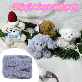 12Pcs Jumbo Coral Fleece Pipe Cleaners Craft 39.37 Inches Thick Chenille Stems with 48Pcs Accessories for Christmas DIY Projects Creative Decor(Blue)