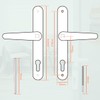 Bwintech 1 Set Silver Anodised UPVC Aluminium Door Handle Set,