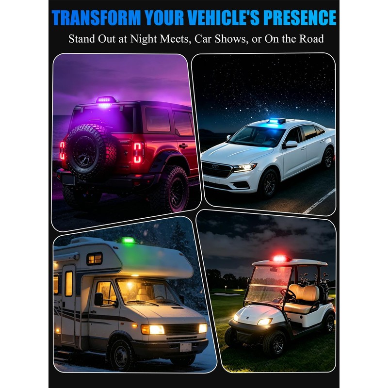 2026 Upgrade Solar Cab Lights for Truck, Solar Car Roof