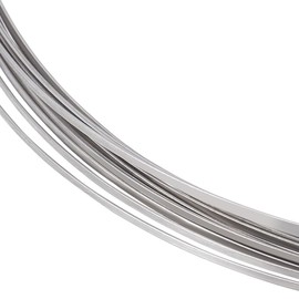 BENECREAT 25 Gauge/0.5 mm Stainless Steel Flat Wire, 7 m 1.6 mm Wide Craft Wire Made of Metal, Bendable Steel Wire for Jewellery Making, Resin Bezel Frame, Flower Arrangements