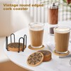 Coasters Cork Wood Pack of 8 Coasters Glasses, Cork Coasters