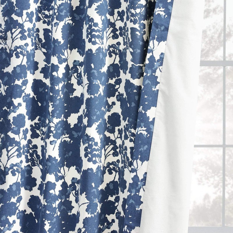 HPD Half Price Drapes PRTW-D48-108 Printed Cotton Twill Curtain (1