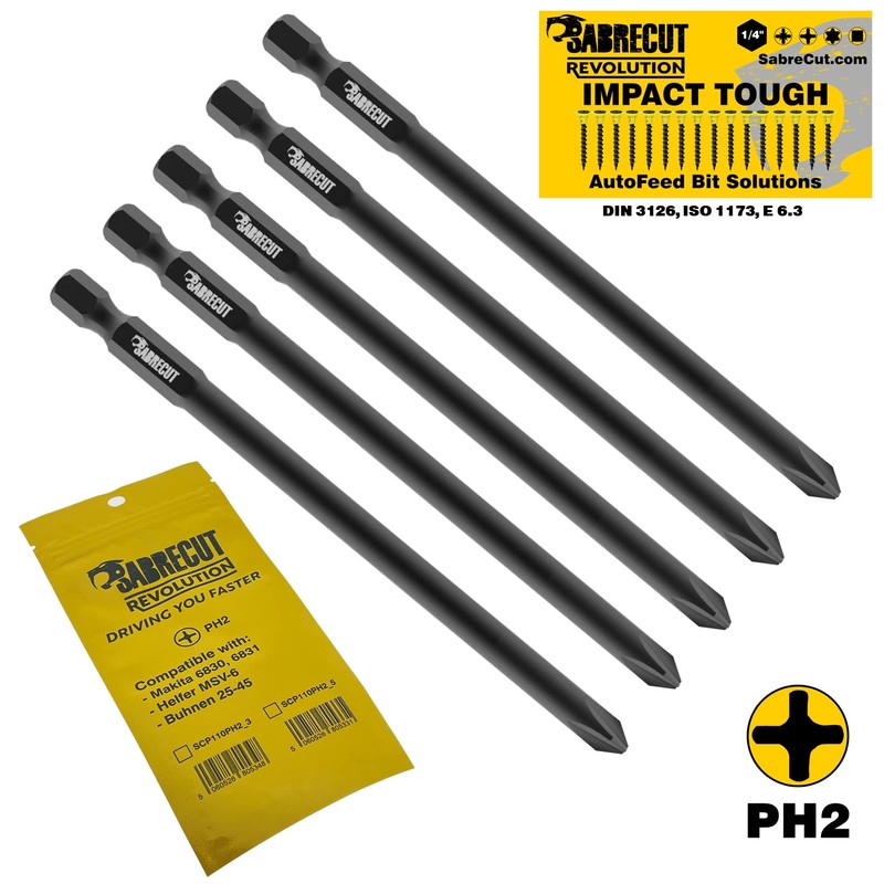 5 x SabreCut SCP110PH2_5 110mm PH2 Compatible with Makita 6830