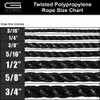 Golberg Twisted Polypropylene Rope - Moisture, Chemical, Oil, Rot Resistant